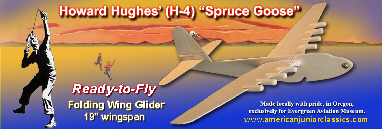 Folding Wing Spruce Goose prototype balsa model plane - ready to fly